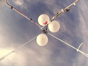 Il cluster di palloni ripreso da Polifemo