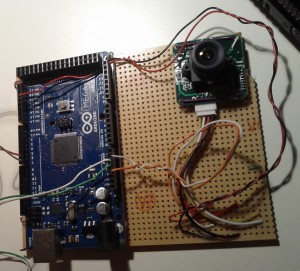 Versione preliminare del prototipo di Polifemo, una piattaforma con una minifotocamera grandangolare Versione preliminare del prototipo di Polifemo, una piattaforma con una minifotocamera grandangolare