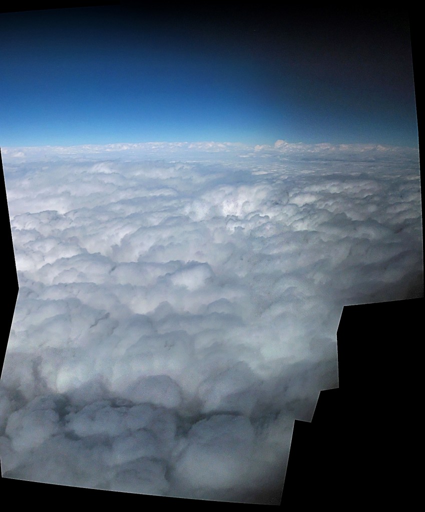 La copertura nuvolosa vista da StratoSpera 5. Mosaico di Riccardo Rossi