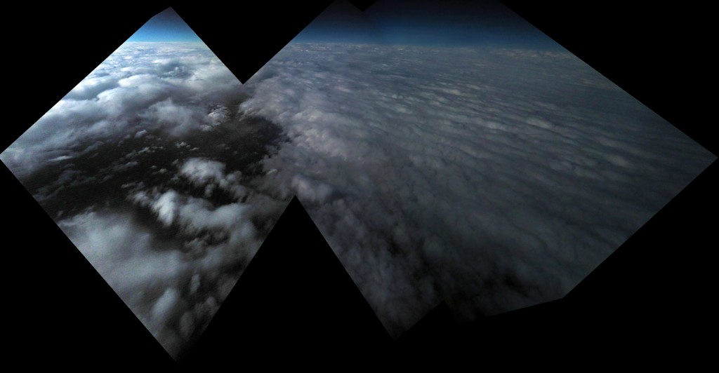 La copertura nuvolosa vista da StratoSpera 5. Mosaico di Riccardo Rossi