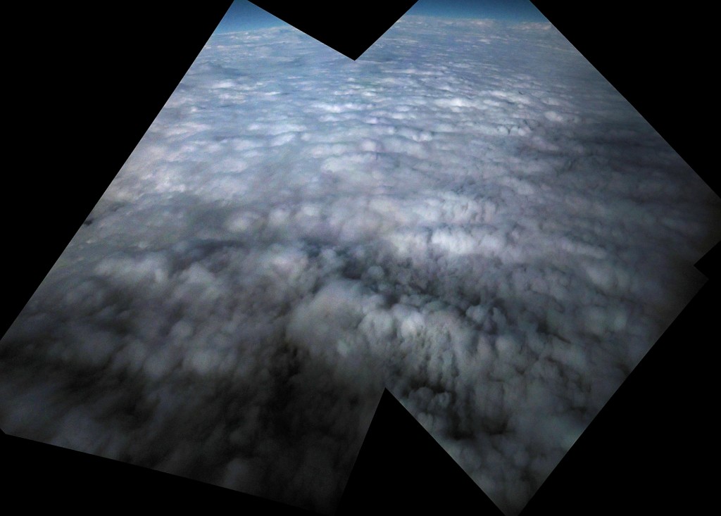 La copertura nuvolosa vista da StratoSpera 5. Mosaico di Riccardo Rossi