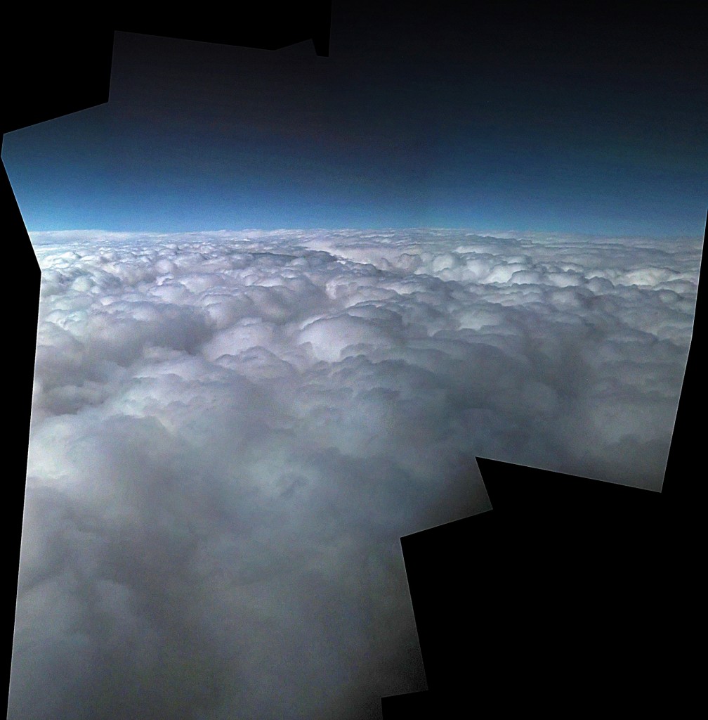 La copertura nuvolosa vista da StratoSpera 5. Mosaico di Riccardo Rossi