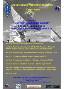 Locandina del convegno ARI/AMSAT 2013. Fonte: ARI